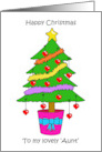 Happy Christmas Like an Aunt to Me Decorated Festive Tree card