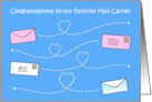 Congratulations to Mail Carrier on Marriage or Wedding Day card