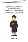 Congratulations Bachelor of Science Degree Aerospace Engineering card