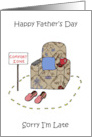 Late Hapy Father’s Day Cartoon Comfort Zone card