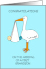 Congratulations on the Arrival of a First Grandson card