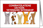 Congratulations On Veterinary Internship Pets in Bandages card