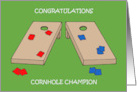 Congratulations Cornhole Champion card