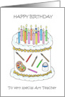 Happy Birthday to Art Teacher card
