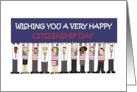 Happy Citizenship Day Patriotic Group of People card