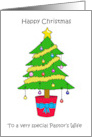 Happy Christmas to Pastor’s Wife Festive Tree with Baubles card