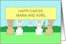 Happy Easter to Personalize Any Name or Names card