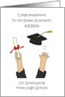 High School Graduation for Great Grandson Any Name card