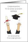 High School Graduation for Great Grandson Any Name card