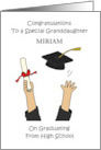 High School Graduation for Granddaughter Any Name card