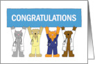 Congratulations Cats and Dogs in Medical Uniforms card