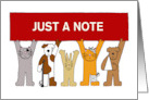 Blank Just a Note to Personalise Any Message Pets at the Vets card