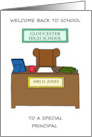 Welcome Back to School Principal to Customize Any Names card