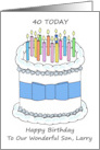 40th Birthday for Son Larry card