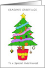 Season’s Greetings to Nutritionist Festive tree card