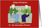 Happy Christmas to Gay Male Partner card