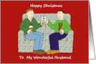 Happy Christmas to Gay Male Husband card