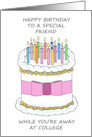Happy Birthday to Friend Away at College card