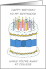 Happy Birthday to Boyfriend Away at College card