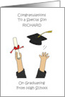 Congratulations to Son on Graduation from High School card