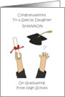 Congratulations to Daughter on Graduation from High School card