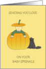 Baby Sprinkle Pumpkin and Black Cat card