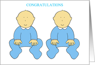 Congratulations on Birth of Your Twin Baby Boys card