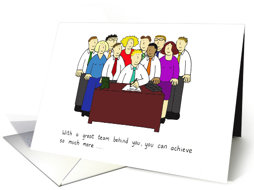Employee and Team Appreciation Thanks Cartoon Group of People card