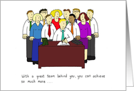 Employee and Team Appreciation Thanks Cartoon Group of People card