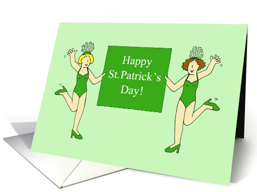 St. Patrick's Day Burlesque Dancing Cartoon Ladies in... (1043337)