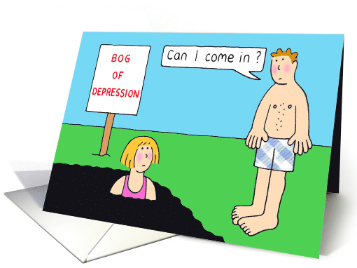 Depression Support Cartoon Couple card (1045609)