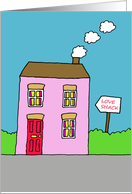 Gay Love Shack Cartoon New Home Congratulations card