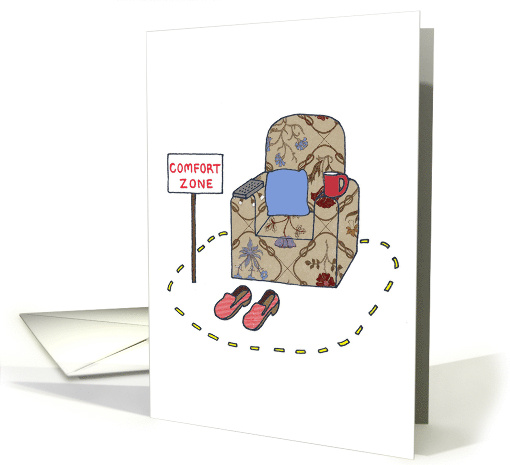 Father's Day Comfort Zone Slippers and TV Remote Control Cartoon card