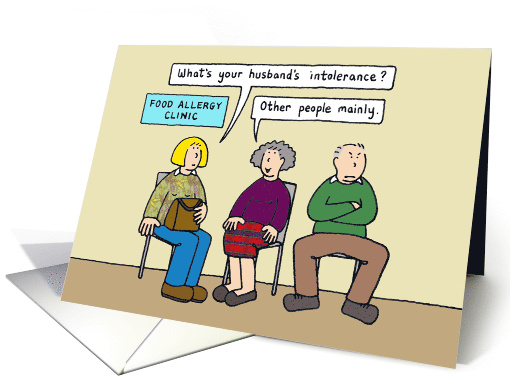 Happy Birthday Intolerant Husband Cartoon Marriage Humor card