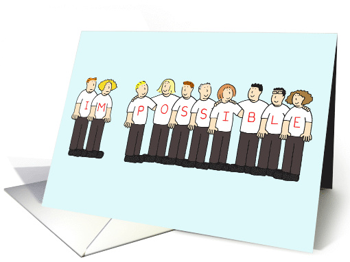 Business Motivational Cartoon Nothing is Impossible card (1073772)