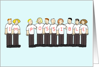 Business Motivational Cartoon Nothing is Impossible card