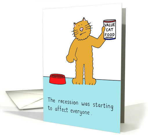 Happy Birthday from the Cat Cartoon Humor Own Brand Food card