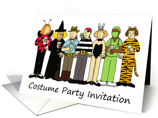 Costume Party Invitation Cartoon Tiger Lady Bug Doctor... (1081416)