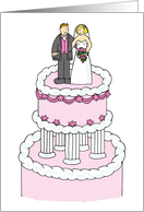 Wedding or Marriage Vows Renewal Congratualtions Cartoon Couple card