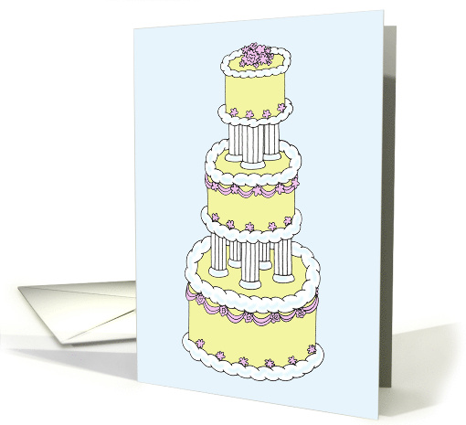 Civil Partnership Wedding Marriage Congratulations Stylish Cake card