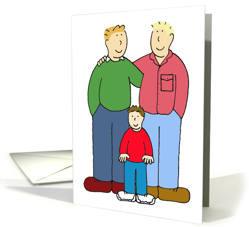 Congratulations on Male Couple Adopting Cartoon Humor card (1085674)