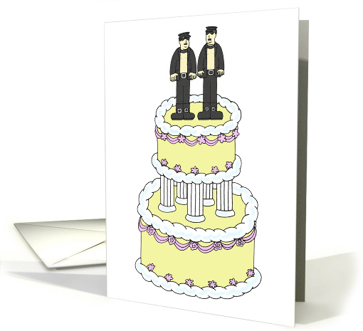 Civil Union or Wedding Congratulations Funky Male Couple... (1086960)