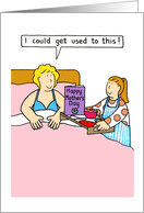 Happy Mother’s Day Breakfast in Bed from Daughter Cute Cartoon card