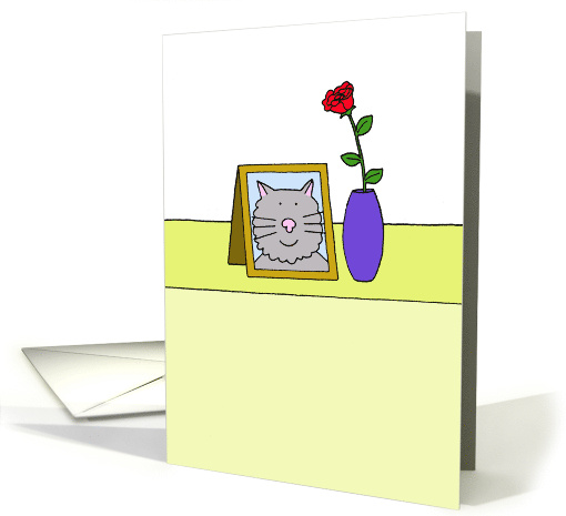 Sad Loss of Your Pet Cat Bereavement Sympathy Cartoon card (1095876)