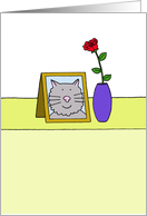 Sad Loss of Your Pet Cat Bereavement Sympathy Cartoon card