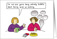 Encouragement to Stop Smoking Cartoon Humor card