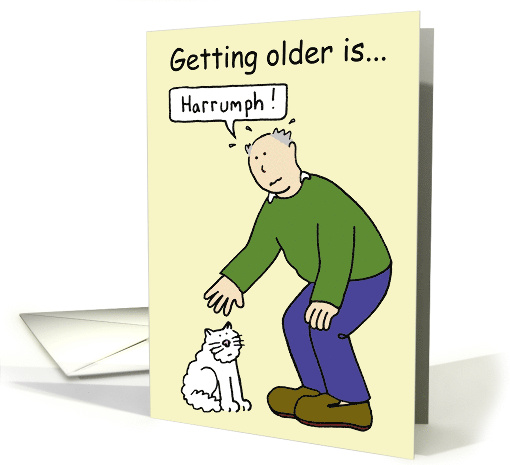 Happy Birthday Getting Older Humor for Him Cartoon Man... (1124794)
