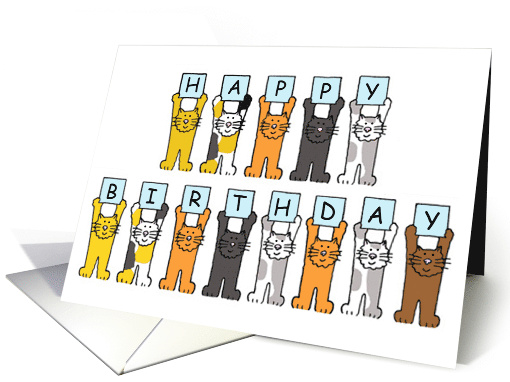 Happy Birthday for Cat Lover from the Cats Cute Cartoon Kittens card