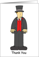 Thank You for Being an Usher Cartoon Man in Formal Wear card