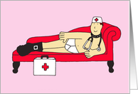 Sexy Gay Cartoon Man Funny Happy Nurses Day card